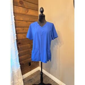 Barco One Scrub Top – Royal Blue – Size XL – V-Neck – Stretch Fabric